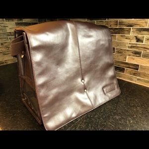 GENUINE LEATHER Creature Couture Pet Carrier EUC